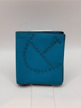 Hermès Evelyne Compact Wallet Mykonos Blue Chèvre Leather Authenticated